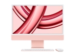 Apple iMac with 4.5K Retina display - All-in-one M4 up to - RAM 24 GB - SSD 512 GB - Apple M4 10-core - Gigabit Ethernet, IEEE 802.11ax (Wi-Fi 6E), Bluetooth 5.3 - macOS Sequoia 15.0 - monitor: LED 24" 4480 x 2520 (4.5K) - keyboard: Danish - pink