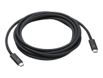 Apple Thunderbolt 4 Pro - Thunderbolt cable - 24 pin USB-C (M) to 24 pin USB-C (M) - USB 3.2 / USB4 / Thunderbolt 3 / Thunderbolt 4 / DisplayPort - 3 m - active, Daisy chain support - black