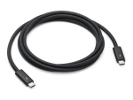Apple Thunderbolt 4 Pro - Thunderbolt cable - 24 pin USB-C (M) to 24 pin USB-C (M) - USB 3.2 / USB4 / Thunderbolt 3 / Thunderbolt 4 / DisplayPort - 1.8 m - Daisy chain support, active - black