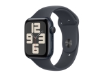 Apple Watch SE (GPS) - 2nd generation - 44 mm - midnight aluminium - smart watch with sport band - fluoroelastomer - midnight - band size: M/L - 32 GB - Wi-Fi 4, Bluetooth - 32.9 g