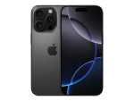 Apple iPhone 16 Pro - 5G smartphone - dual-SIM / Internal Memory 128 GB - OLED display - 6.3" - 2622 x 1206 pixels (120 Hz) - 3x rear cameras 48 MP, 48 MP, 12 MP - front camera 12 MP - black titanium