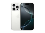 Apple iPhone 16 Pro - 5G smartphone - dual-SIM / Internal Memory 128 GB - OLED display - 6.3" - 2622 x 1206 pixels (120 Hz) - 3x rear cameras 48 MP, 48 MP, 12 MP - front camera 12 MP - white titanium