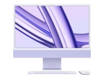Apple iMac with 4.5K Retina display - All-in-one - M3 up to - RAM 8 GB - SSD 256 GB - M3 10-core GPU - Gigabit Ethernet, IEEE 802.11ax (Wi-Fi 6E), Bluetooth 5.3 - 802.11a/b/g/n/ac/ax (Wi-Fi 6E), Bluetooth 5.3 - Apple macOS Sonoma 14.0 - monitor: LED 24" 4