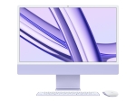 Apple iMac with 4.5K Retina display - All-in-one M4 up to - RAM 16 GB - SSD 256 GB - Apple M4 8-core - IEEE 802.11ax (Wi-Fi 6E), Bluetooth 5.3 - macOS Sequoia 15.0 - monitor: LED 24" 4480 x 2520 (4.5K) - keyboard: US - purple