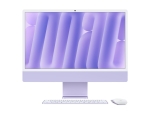 Apple iMac with 4.5K Retina display - All-in-one M4 up to - RAM 16 GB - SSD 256 GB - Apple M4 10-core - Gigabit Ethernet, IEEE 802.11ax (Wi-Fi 6E), Bluetooth 5.3 - macOS Sequoia 15.0 - monitor: LED 24" 4480 x 2520 (4.5K) - purple