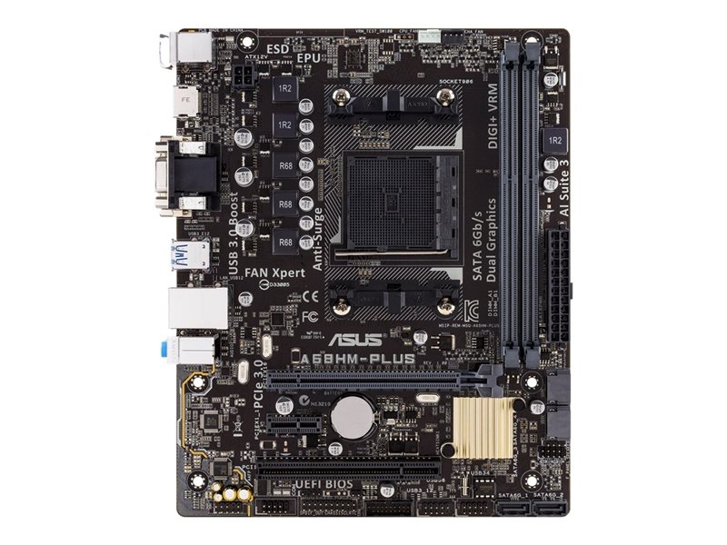 ASUS A68HM-PLUS - motherboard - micro ATX - Socket FM2+ - AMD A68H