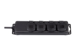 brennenstuhl Extension socket IP44 4-way black 2m H07RN-F 3G1,5 - power strip