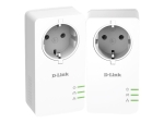 D-Link PowerLine AV2 1000 HD Gigabit Passthrough Kit DHP-P601AV - powerline adapter kit - wall-pluggable