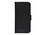 dbramante1928 Copenhagen Slim - Flip cover for mobile phone - full-grain leather - black - for Apple iPhone 12, 12 Pro