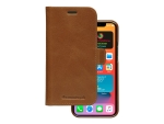 dbramante1928 Lynge - Flip cover for mobile phone - full-grain leather - tan - for Apple iPhone 12, 12 Pro