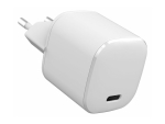 eSTUFF INFINITE - Power adapter - 100% recycled plastic - 20 Watt - 3 A - Apple Fast Charge, PD 3.0, QC 3.0 (24 pin USB-C) - white