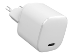 eSTUFF INFINITE - Power adapter - 100% recycled plastic - 20 Watt - 3 A - Apple Fast Charge, PD 3.0, QC 3.0 (24 pin USB-C) - white