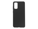 eSTUFF - Back cover for mobile phone - silicone - black - for Samsung Galaxy S20, S20 5G