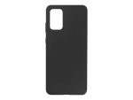 eSTUFF - Back cover for mobile phone - silicone - black - for Samsung Galaxy S20+, S20+ 5G