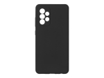 eSTUFF - Back cover for mobile phone - silicone - black - for Samsung Galaxy A52, A52 5G
