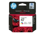 HP 47 - colour (cyan, magenta, yellow) - original - ink cartridge
