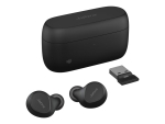 Jabra Evolve2 Buds MS - True wireless earphones with mic - in-ear - Bluetooth - active noise cancelling - USB-A via Bluetooth adapter - noise isolating - black - Certified for Microsoft Teams