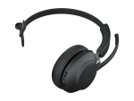 Jabra Evolve2 65 MS Mono - Headset - on-ear - convertible - Bluetooth - wireless - USB-A - noise isolating - black - with charging stand - Certified for Microsoft Teams