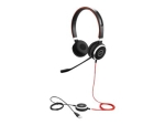 Jabra Evolve 40 MS stereo - Headset - on-ear - wired - USB, 3.5 mm jack - Certified for Skype for Business