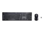 Kensington Pro Fit Low-Profile Desktop Set - keyboard and mouse set - German - black Input Device