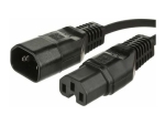 MicroConnect - power extension cable - IEC 60320 C14 to IEC 60320 C15 - 1 m