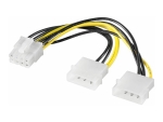 MicroConnect - power adapter - 4 PIN internal power to 8 pin PCIe power
