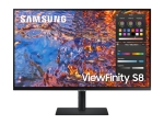 Samsung ViewFinity S8 S32B800PXP - S80PB Series - LED monitor - 32" - 3840 x 2160 4K @ 60 Hz - IPS - 350 cd/m² - 1000:1 - DisplayHDR 600 - 5 ms - HDMI, DisplayPort, USB-C - black