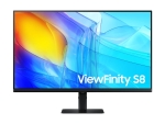 Samsung ViewFinity S8 S32D800EAU - S80D Series - LED monitor - 32" - 3840 x 2160 UHD @ 60 Hz - VA - 350 cd/m² - 3000:1 - HDR10 - 5 ms - HDMI, DisplayPort - black