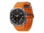 Samsung Galaxy Watch Ultra - 47 mm - titanium - smart watch with marine band - rubber - orange - band size: S/M/L - display 1.5" - 32 GB - NFC, Wi-Fi, Bluetooth, LTE - 4G - 60.5 g - titanium grey