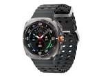 Samsung Galaxy Watch Ultra - 47 mm - titanium - smart watch with marine band - rubber - dark grey - band size: S/M/L - display 1.5" - 32 GB - NFC, Wi-Fi, Bluetooth, LTE - 4G - 60.5 g - titanium silver