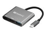 Sandberg USB-C Mini Dock HDMI+USB - docking station - USB - HDMI