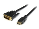 StarTech.com 6ft (1.8m) HDMI to DVI Cable, DVI-D to HDMI Display Cable (1920x1200p), Black, 19 Pin HDMI Male to DVI-D Male Cable Adapter, Digital Monitor Cable, M/M, Single Link - DVI to HDMI Cord (HDMIDVIMM6) - adapter cable - 1.83 m