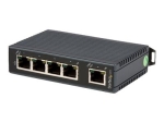 StarTech.com 5-Port Ethernet Switch - 10/100Mbps Industrial Networking Solution - IP30-rated Energy Efficient Internet Switch (IES5102) - switch - 5 ports - unmanaged