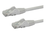 StarTech.com 10m CAT6 Ethernet Cable, 10 Gigabit Snagless RJ45 650MHz 100W PoE Patch Cord, CAT 6 10GbE UTP Network Cable w/Strain Relief, White, Fluke Tested/Wiring is UL Certified/TIA - Category 6 - 24AWG (N6PATC10MWH) - patch cable - 10 m - white