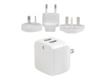 StarTech.com Dual Port USB Wall Charger 17W/3.4A - Travel Charger 110V/220V power adapter - USB - 17 Watt