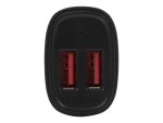 StarTech.com Dual Port USB Car Charger - High Power 24W/4.8A - Black - 2-Port USB Car Charger - Charge two tablets at once (USB2PCARBKS) car power adapter - USB - 24 Watt