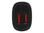 StarTech.com Dual Port USB Car Charger - High Power 24W/4.8A - Black - 2-Port USB Car Charger - Charge two tablets at once (USB2PCARBKS) car power adapter - USB - 24 Watt