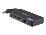 StarTech.com USB 3.0 Mini Dock, Dual Monitor USB-A Docking Station w/ DisplayPort 4K 60Hz Video & Gigabit Ethernet, 1ft (30cm) Cable, Portable USB 3.1 Gen 1 Type-A Laptop Adapter, 4K Dock - DisplayLink Mini Dock (USBA2DPGB) - docking station - USB - 2 x D