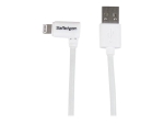 StarTech.com Angled Lightning to USB Cable - 2m (6ft) - White - Apple MFi Certified (USBLT2MWR) - Lightning cable - Lightning / USB - 2 m