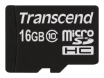 Transcend - flash memory card - 16 GB - microSDHC