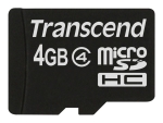 Transcend - flash memory card - 4 GB - microSDHC