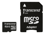 Transcend Premium - flash memory card - 4 GB - microSDHC