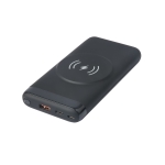 eSTUFF INFINITE - Wireless power bank - magnetic charging - Li-pol - 10000 mAh - 37 Wh - 20 Watt - 3 A - PD, QC 3.0 - 2 output connectors (USB Type A, 24 pin USB-C) - black