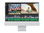 Apple iMac with 4.5K Retina display - All-in-one - M1 - RAM 8 GB - SSD 512 GB - M1 8-core GPU - GigE - WLAN: Bluetooth 5.0, 802.11a/b/g/n/ac/ax - macOS Monterey 12.0 - monitor: LED 24" 4480 x 2520 (4.5K) - keyboard: Danish - silver
