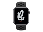 Apple Watch Nike SE (GPS) - 40 mm - space grey aluminium - smart watch with Nike sport band - fluoroelastomer - anthracite/black - band size: S/M/L - 32 GB - Wi-Fi, Bluetooth - 30.49 g