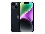 Apple iPhone 14 - 5G smartphone - dual-SIM / Internal Memory 128 GB - OLED display - 6.1" - 2532 x 1170 pixels - 2x rear cameras 12 MP, 12 MP - front camera 12 MP - midnight