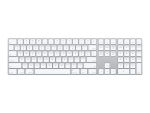 Apple Magic Keyboard with Numeric Keypad - Keyboard - Bluetooth - QWERTY - Danish - silver - for 10.2-inch iPad; 10.5-inch iPad Air; 10.9-inch iPad Air; iPad mini 5; iPhone 11, 12, 13, SE