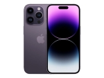 Apple iPhone 14 Pro - 5G smartphone - dual-SIM / Internal Memory 128 GB - OLED display - 6.1" - 2556 x 1179 pixels (120 Hz) - 3x rear cameras 48 MP, 12 MP, 12 MP - front camera 12 MP - deep purple