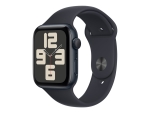 Apple Watch SE (GPS) - 2nd generation - 44 mm - midnight aluminium - smart watch with sport band - fluoroelastomer - midnight - band size: S/M - 32 GB - Wi-Fi, Bluetooth - 32.9 g