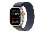 Apple Watch Ultra 2 - 49 mm - titanium - smart watch with Alpine Loop - textile - blue - band size: M - 64 GB - Wi-Fi, LTE, UWB, Bluetooth - 4G - 61.4 g